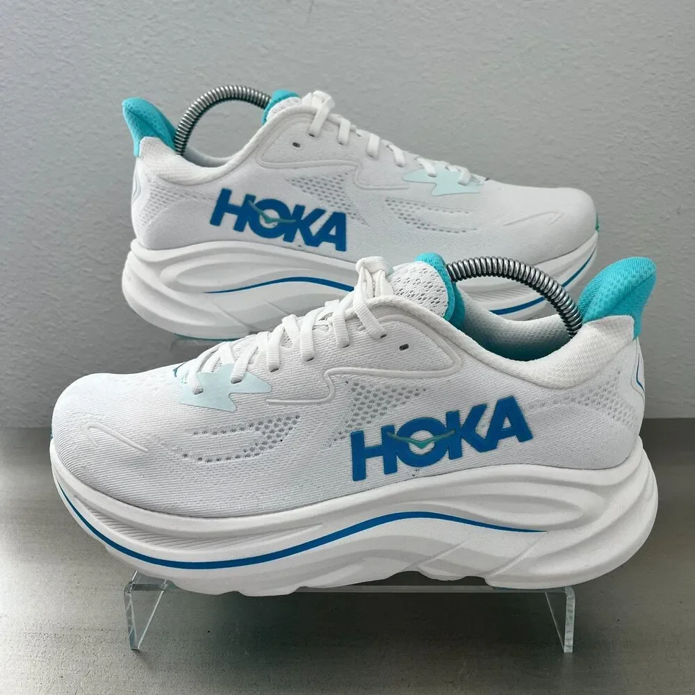 HOKA Clifton 10 Running Shoes | 1162032 VVKY | Men's 9 2E Wide | NEW